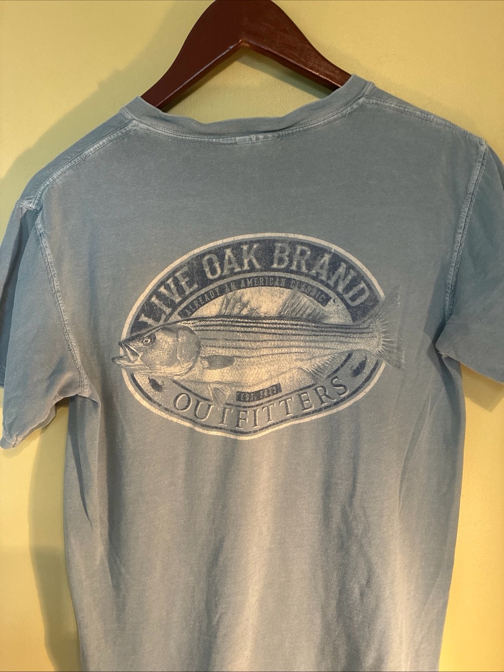 Men's Blue/gray Graphic T-Shirt Live Oak Outfitters Size Small